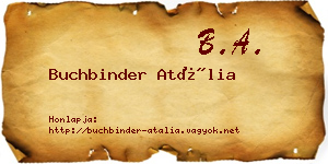 Buchbinder Atália névjegykártya